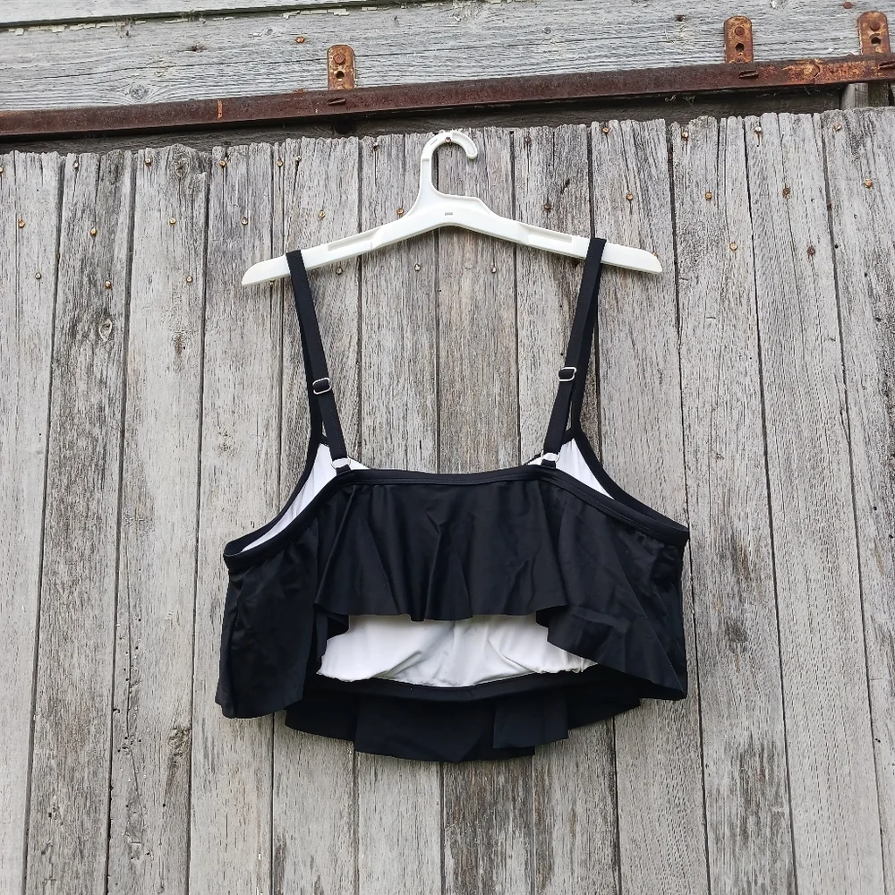 NEW 4X‎ Cupshe Falbala Solid & Stripe Highwaisted Bikini Set Women